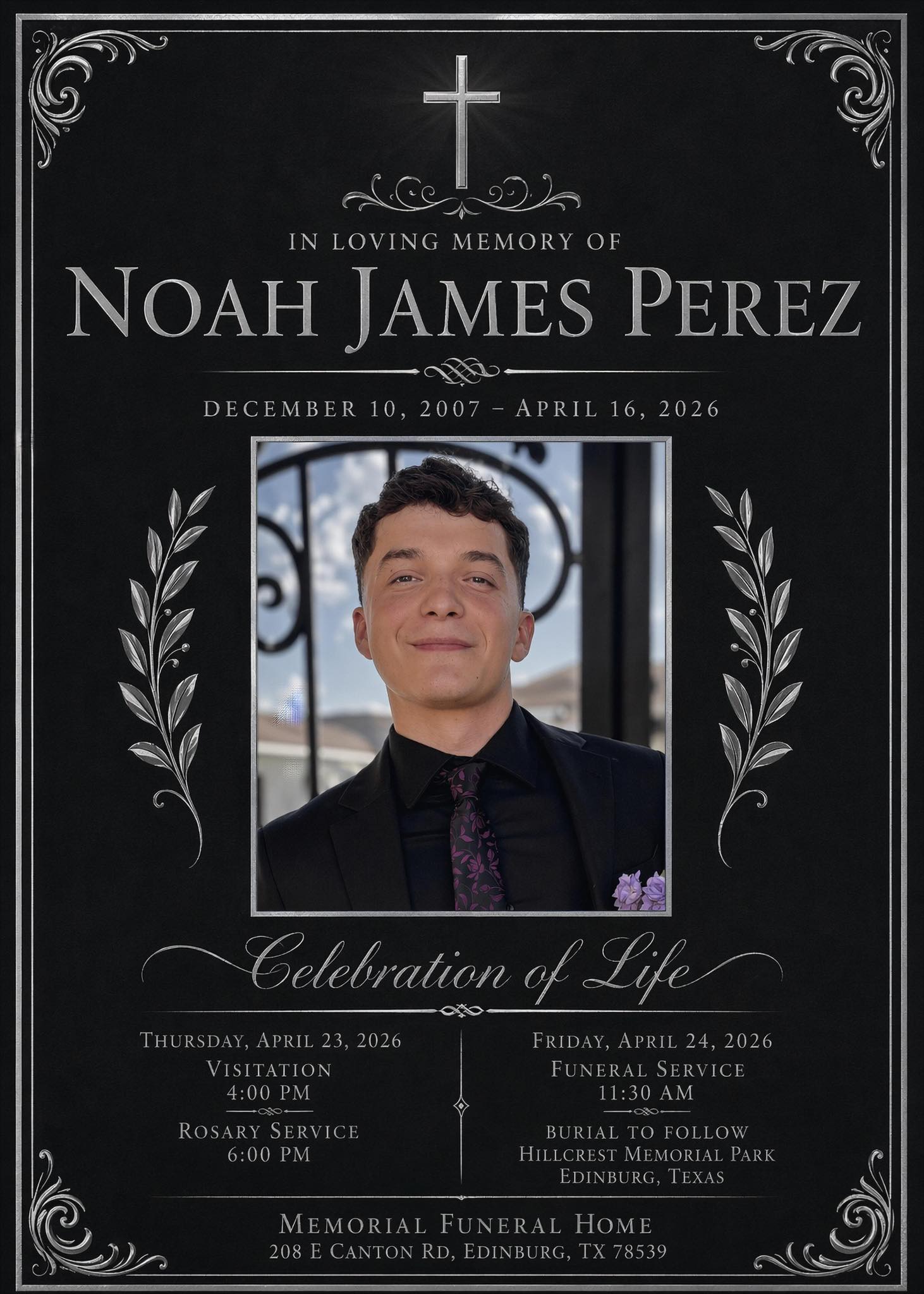 Noah James Perez Edinburg, TX Obituary-Death
